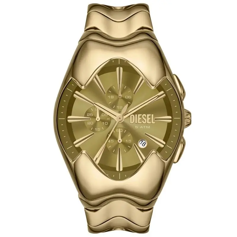 Mercurial 45mm Quartz Gold Dial Men`s Watch DZ4681 by Diesel