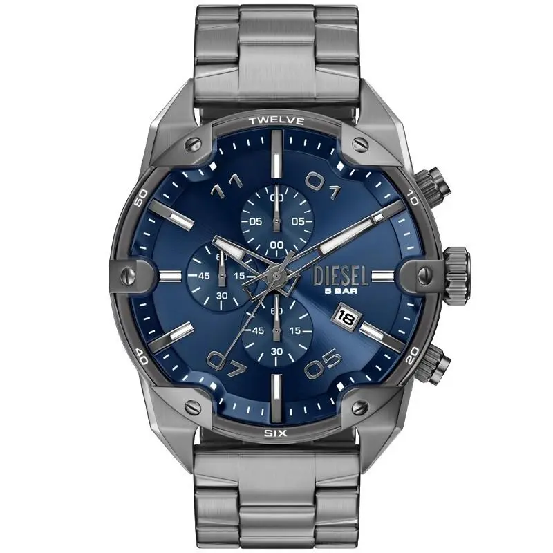 Spiked Quartz 49mm Blue Dial Men`s Watch DZ4724 by Diesel