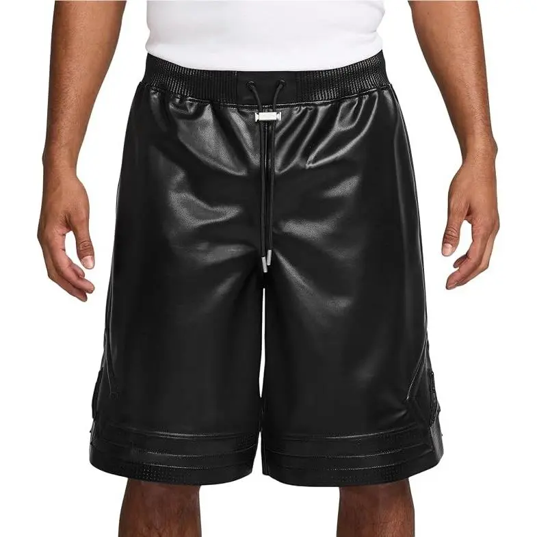 Men`s Small Nike Jordan Brand Leather Diamond Shorts Black HV0077-010 S