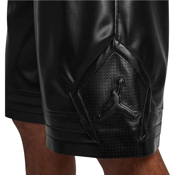 Nike clothing - Nike Air Jordan Vegan Leather Diamond Shorts - HV0077-010 HV0077010 - Black (UPC: 198485184503) 8