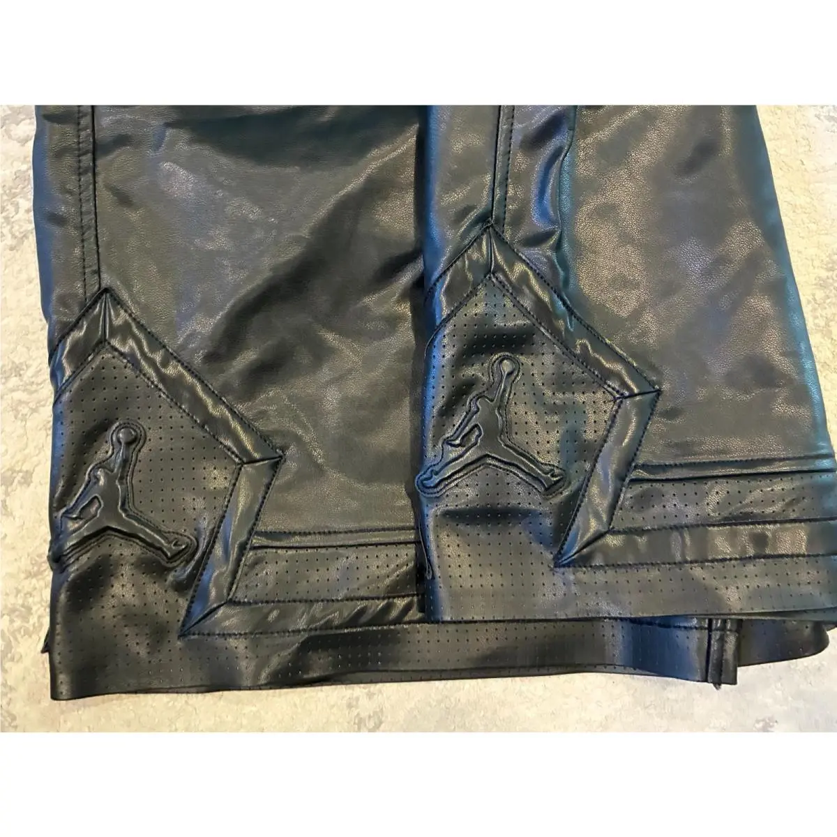 Nike clothing - Nike Air Jordan Vegan Leather Diamond Shorts - HV0077-010 HV0077010 - Black (UPC: 198485184503) 4