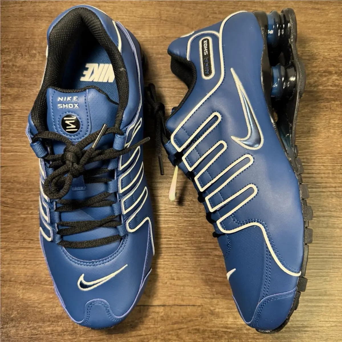 Nike Shox NZ ‘court Blue’ Men’s Size 10 Sneakers IQ0572-402 No Lid
