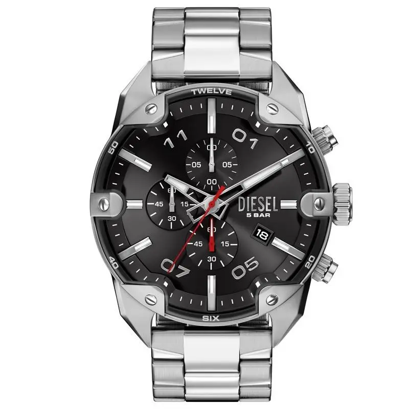 Spiked 49mm Quartz Black Dial Men`s Watch DZ4709 by Diesel