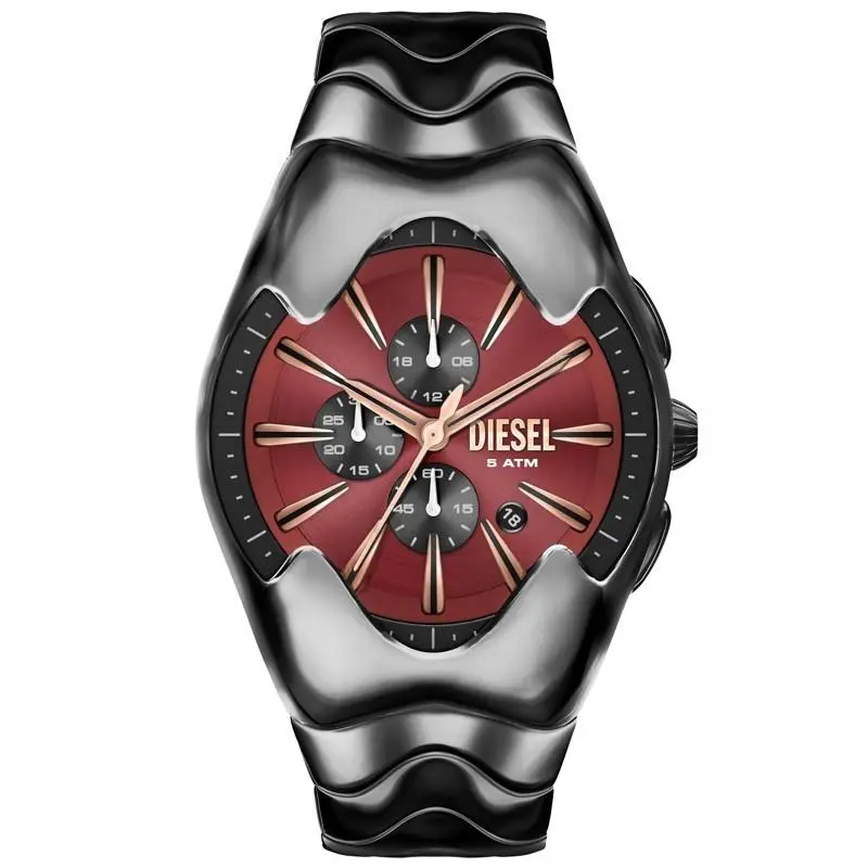 Mercurial 45mm Quartz Red Dial Men`s Watch DZ4713 by Diesel