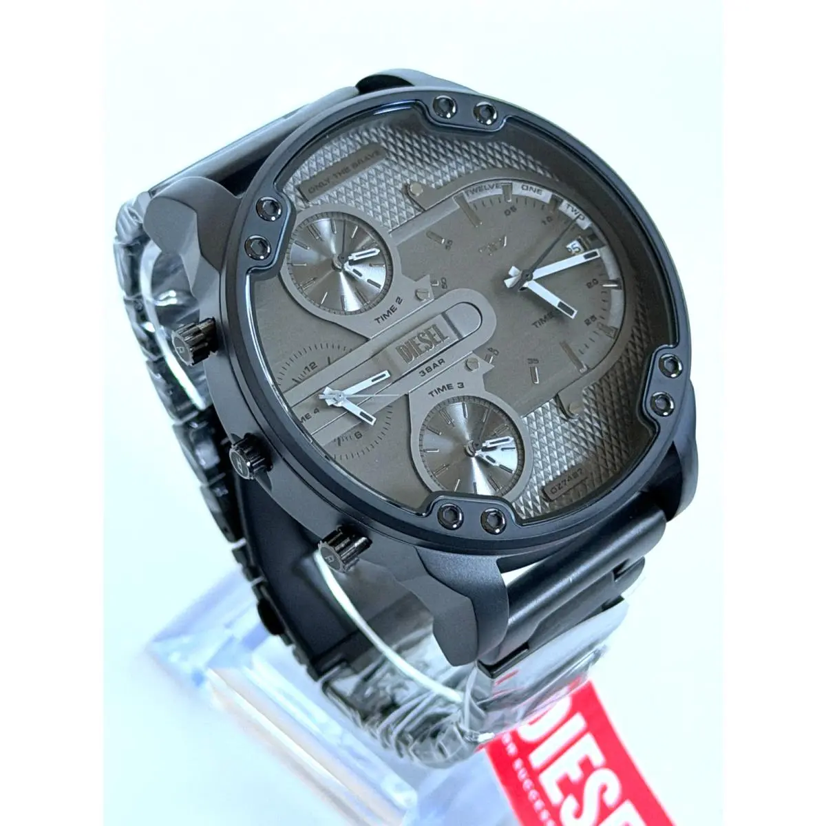 DZ7487 Mr. Daddy Slim 54mm Gray IP S/steel Men`s Watch Bnwt/box by Diesel