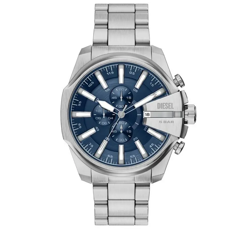 Mega Chief Slim Quartz 48mm Blue Dial Men`s Watch DZ4721 by Diesel