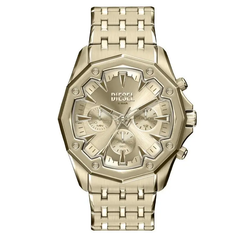 Stinger 46mm Quartz Gold Dial Men`s Watch DZ4707 by Diesel