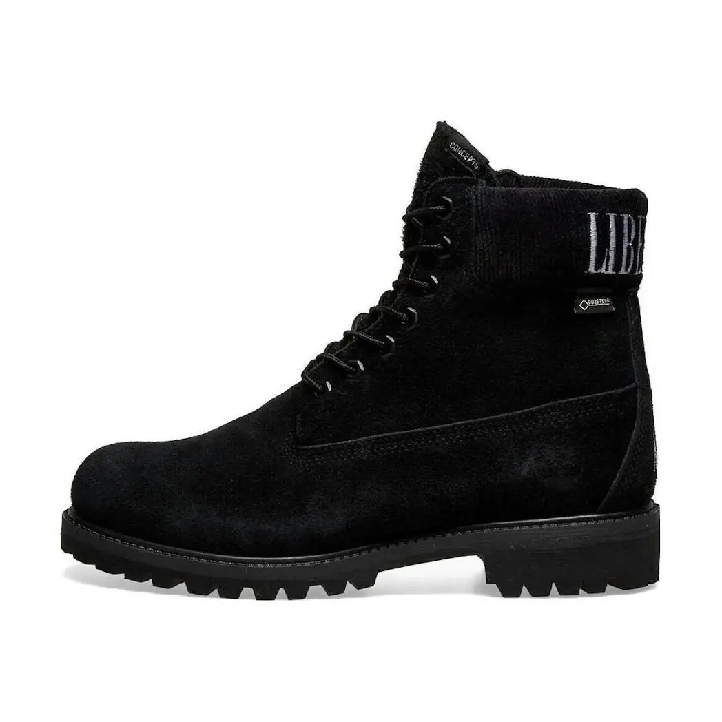 X Concepts Men`s 6 Inch Premium Boots Black by Timberland