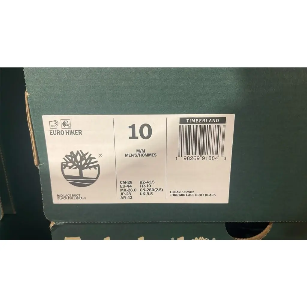 Timberland shoes - EURO HIKER - EURO HIKER - BLACK FULL GRAIN 22