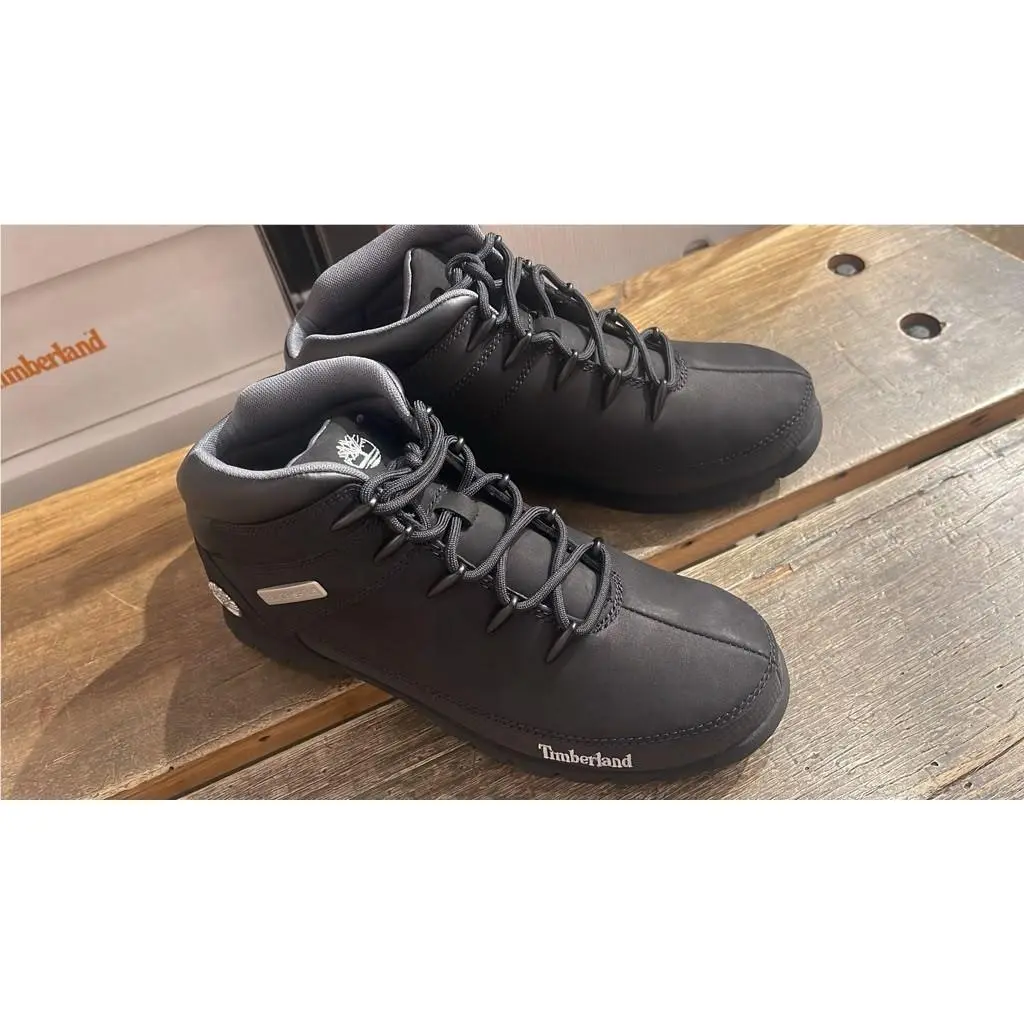 Timberland Men`s Euro Sprint Mid Lace Boot Black 6361R-001 All Sizes