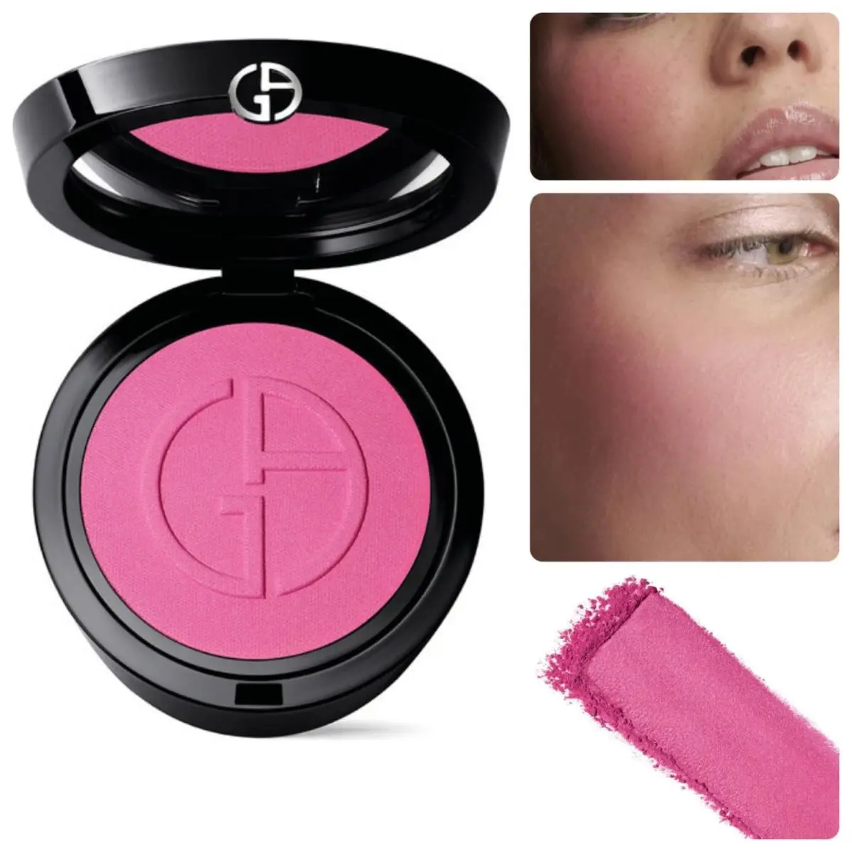 Luminous Silk Glow Blush 52 Ecstasy Cool Baby Pink 0.12 Oz by Giorgio Armani