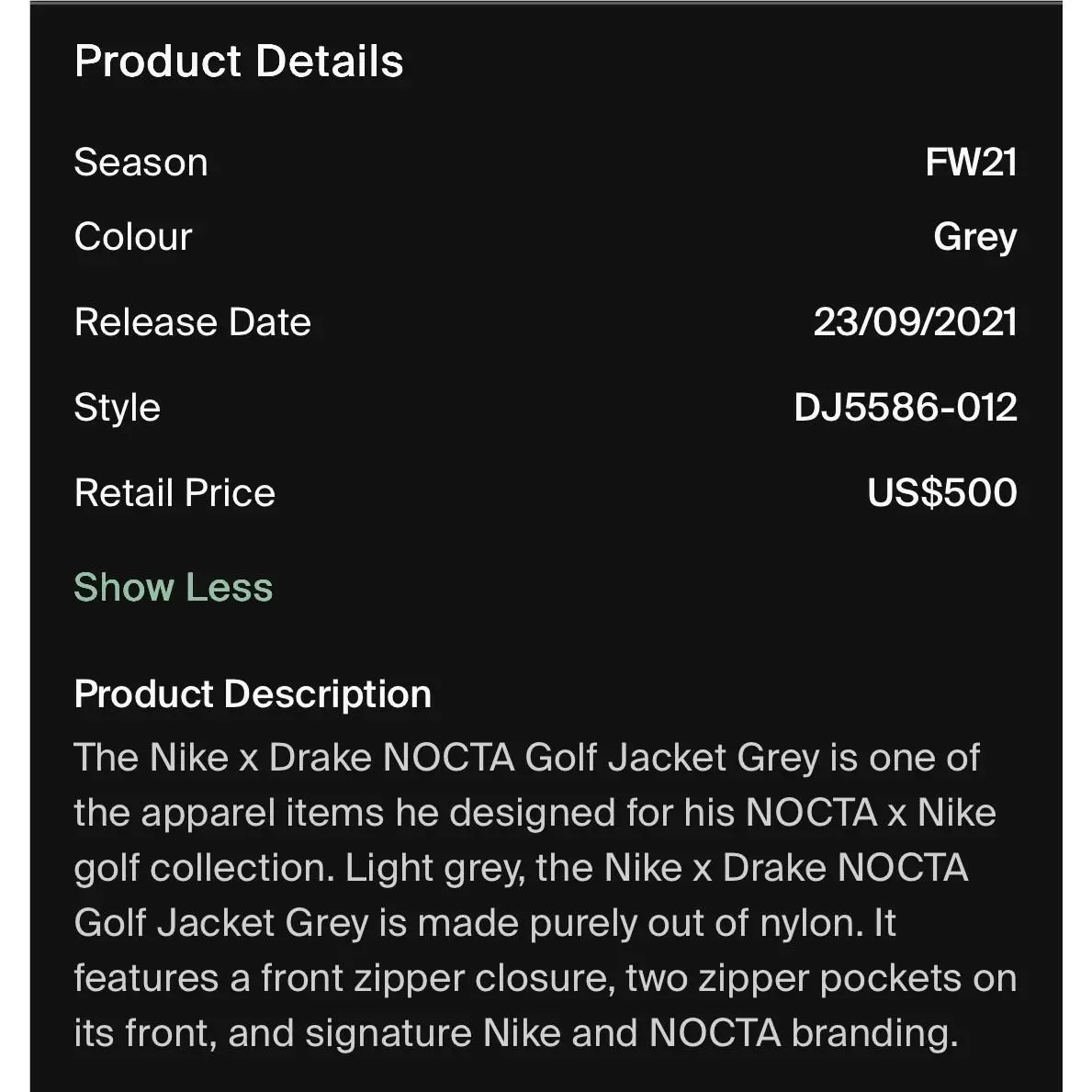 Nike clothing - Nike X Nocta Golf Hoodie - DJ5586-012 - Wolf Gray 4