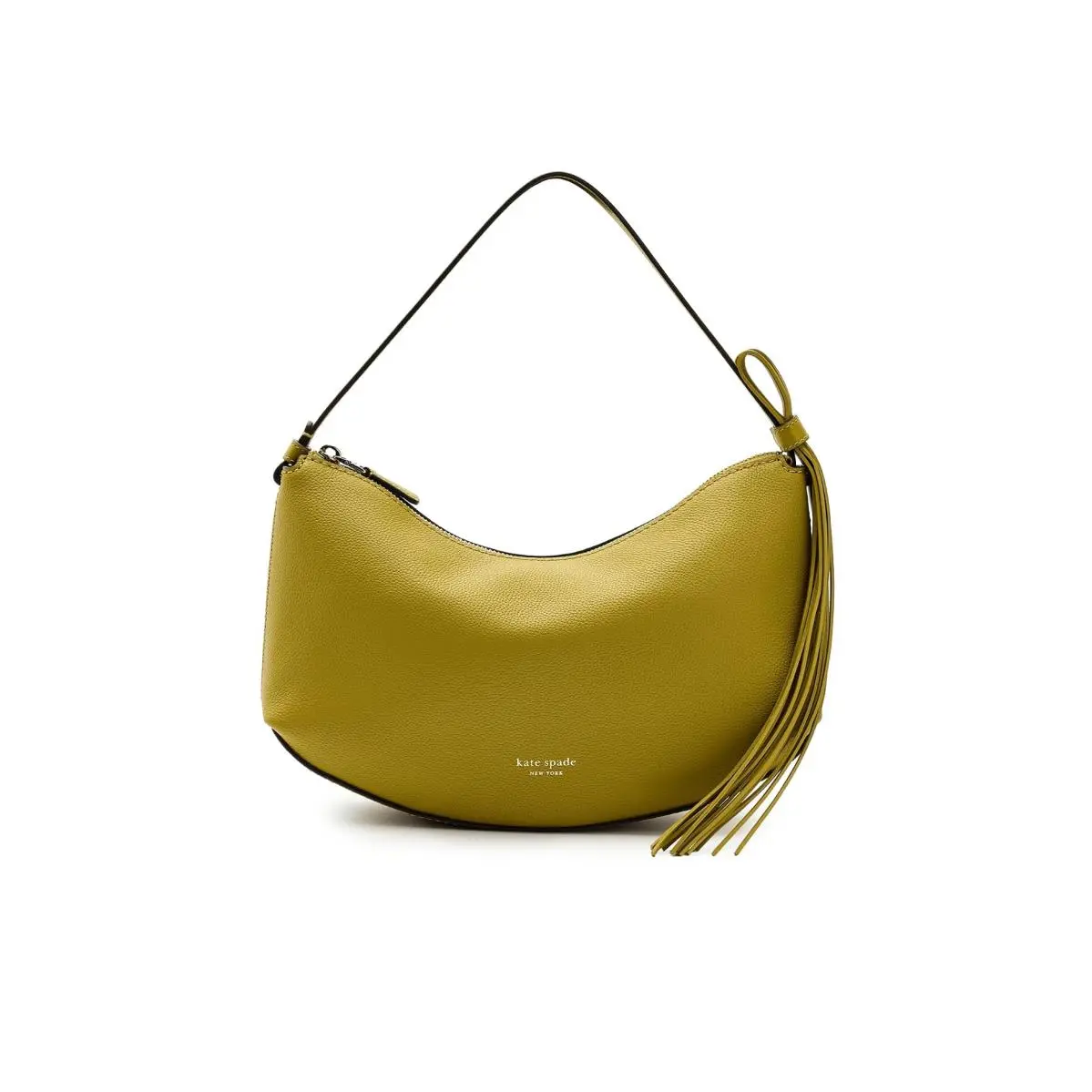 Woman`s Kate Spade New York Loop Pebbled Leather Shoulder Bag with Fringe Strap