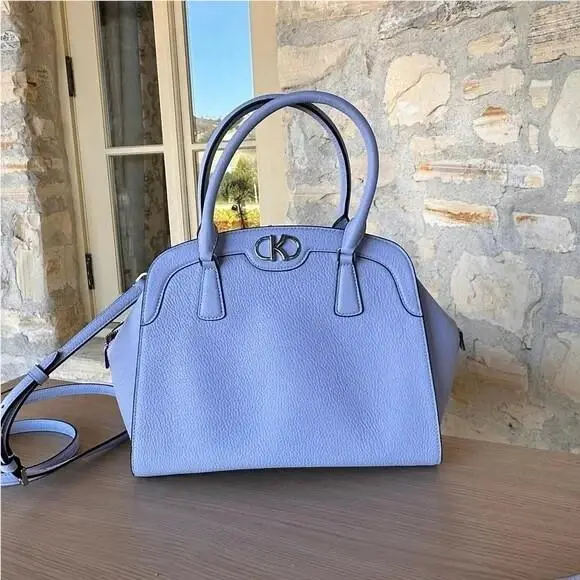 Kyla Large Satchel Crossbody Handbag Serenity+long Bifold Wallet by Kate Spade