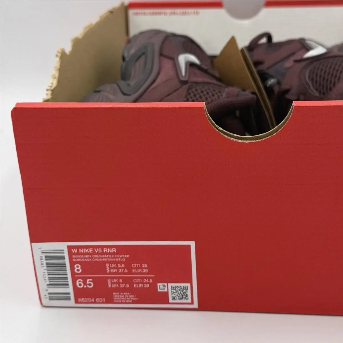 Nike shoes - Nike V5 Rnr - Rnr - II6294-601 - (Suede) Burgundy Crush/Metallic Pewter/Burgundy Ash 10