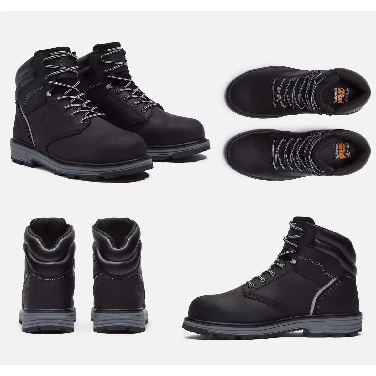 Pro® Men`s Titan Tasker 6 Safety Toe Black Work Boots Size 9 by Timberland