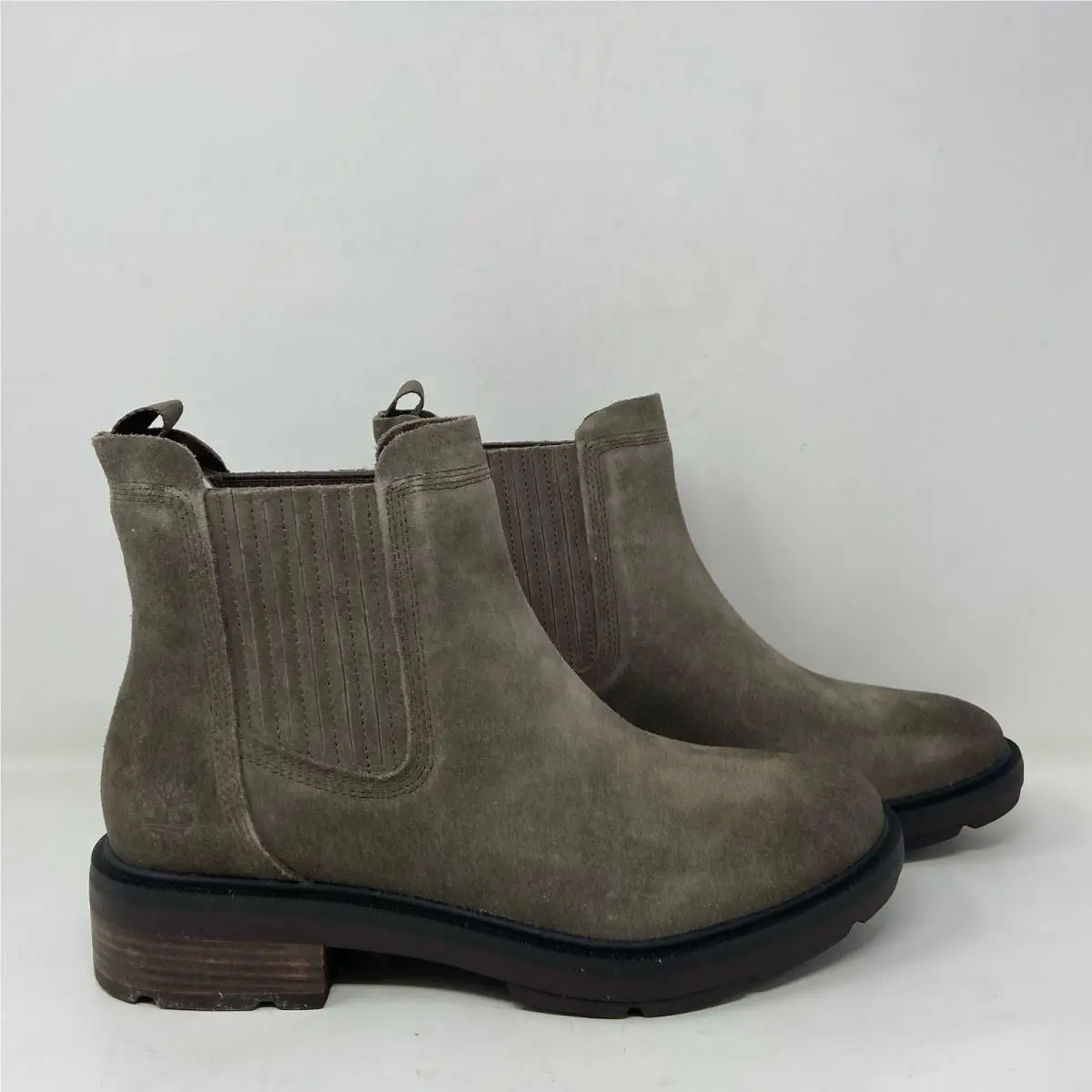 Brimfield Mid Chelsea Boot Women 9.5 Medium Brown Suede by Timberland