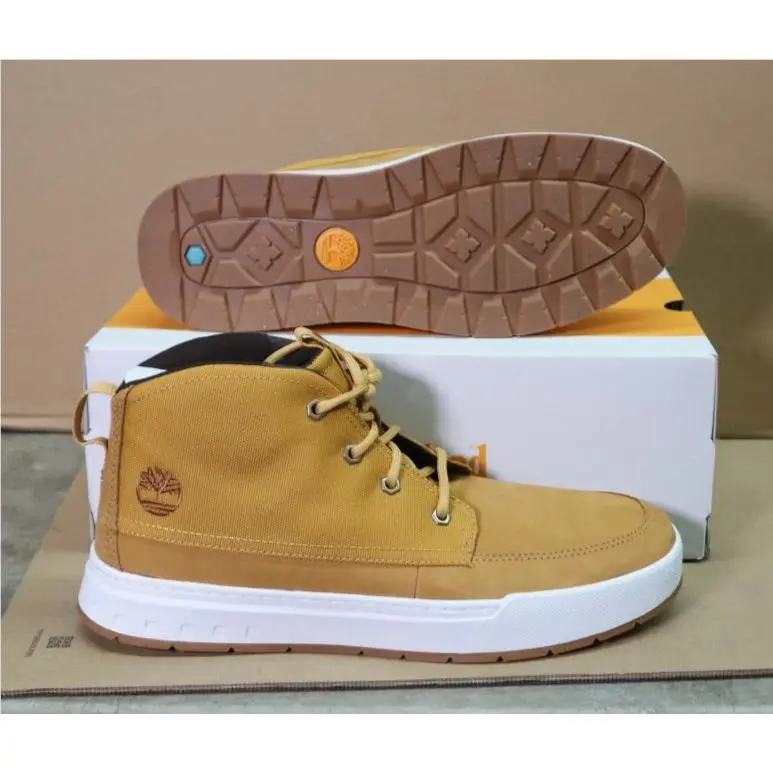 Timberland Maple Grove Mid Lace Sneaker Wheat Nubuck Men`s Size 11.5M