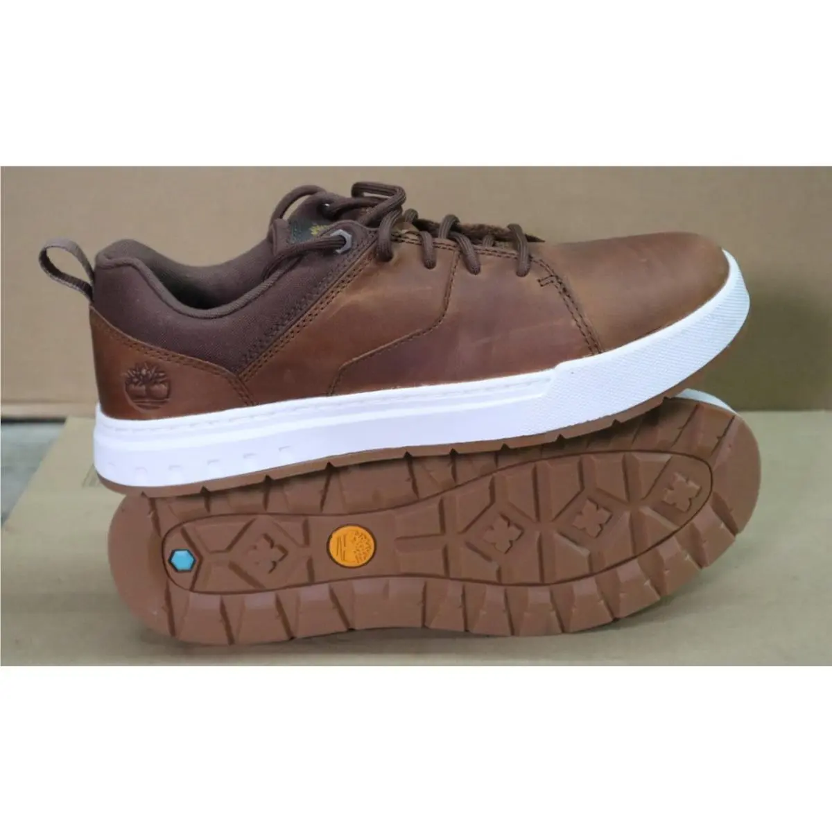 TB0A5Z1S358 Maple Grove Low Lace Sneaker Medium Brown Men`s Sz 7.5W by Timberland