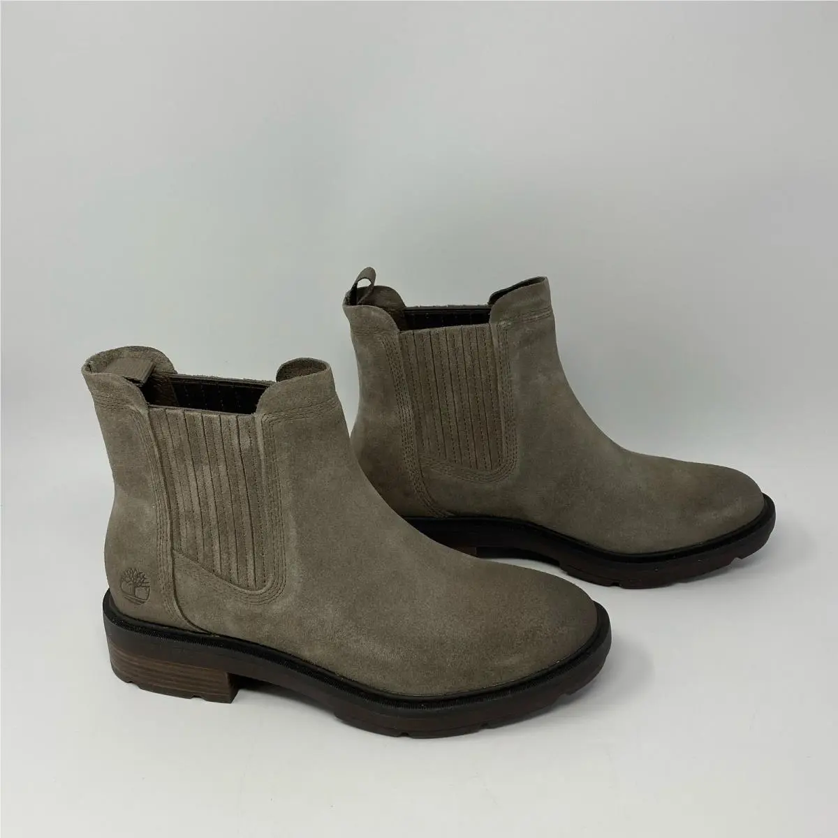 Brimfield Mid Chelsea Boot Women 9 Medium Brown Suede by Timberland