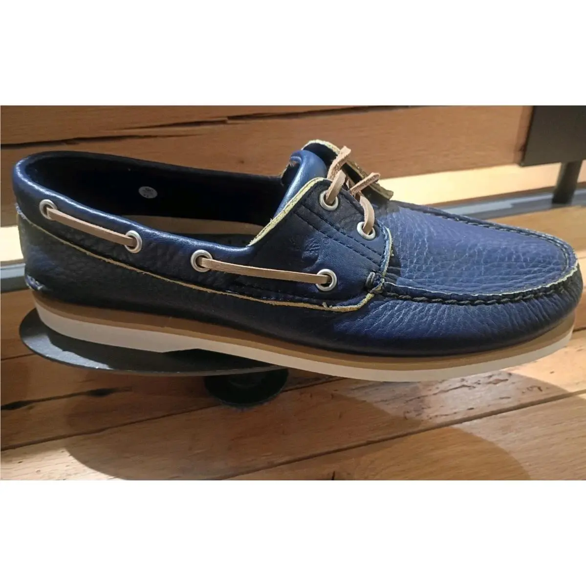 Mens  Classic Boat Shoe Prem Handsewn Dk Blue Leathr Boat Shoe Sz 10.5 by Timberland