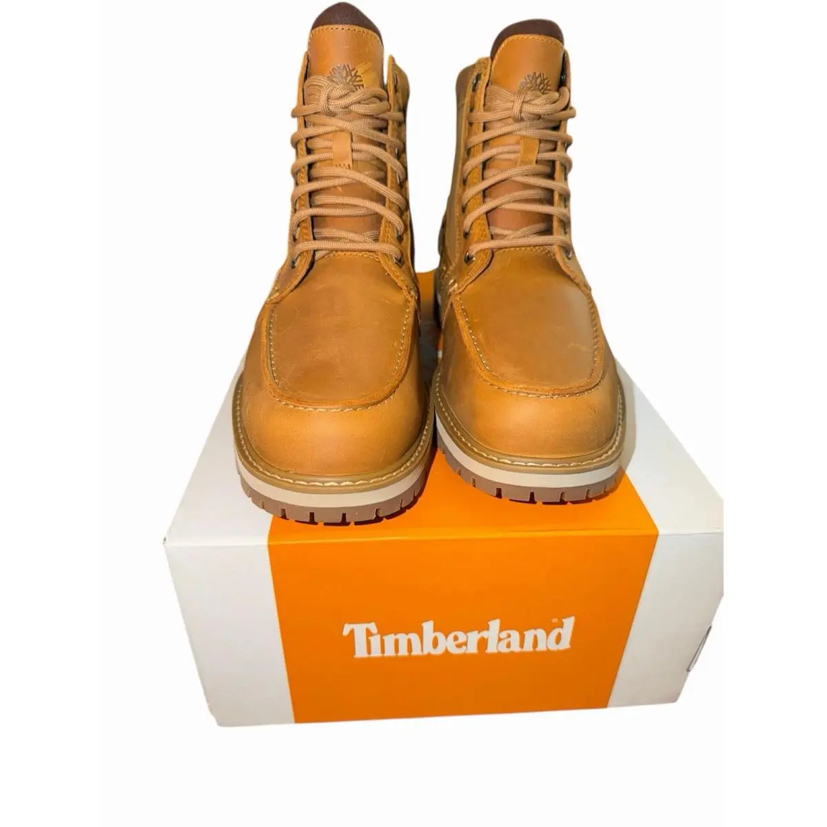 Britton Road Mid Lace Boot Wheat Full Grain Leather Mens 8 TB0A697H by Timberland