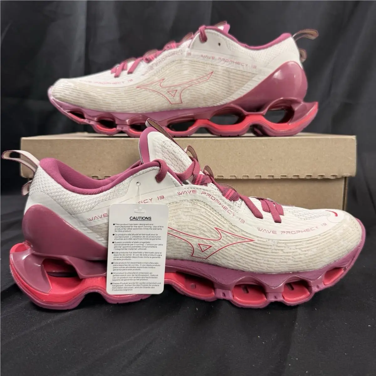 Mizuno shoes - Mizuno Wave Prophecy 13 - Wave Prophecy - J1GD240072 - White Sand Azalea 0