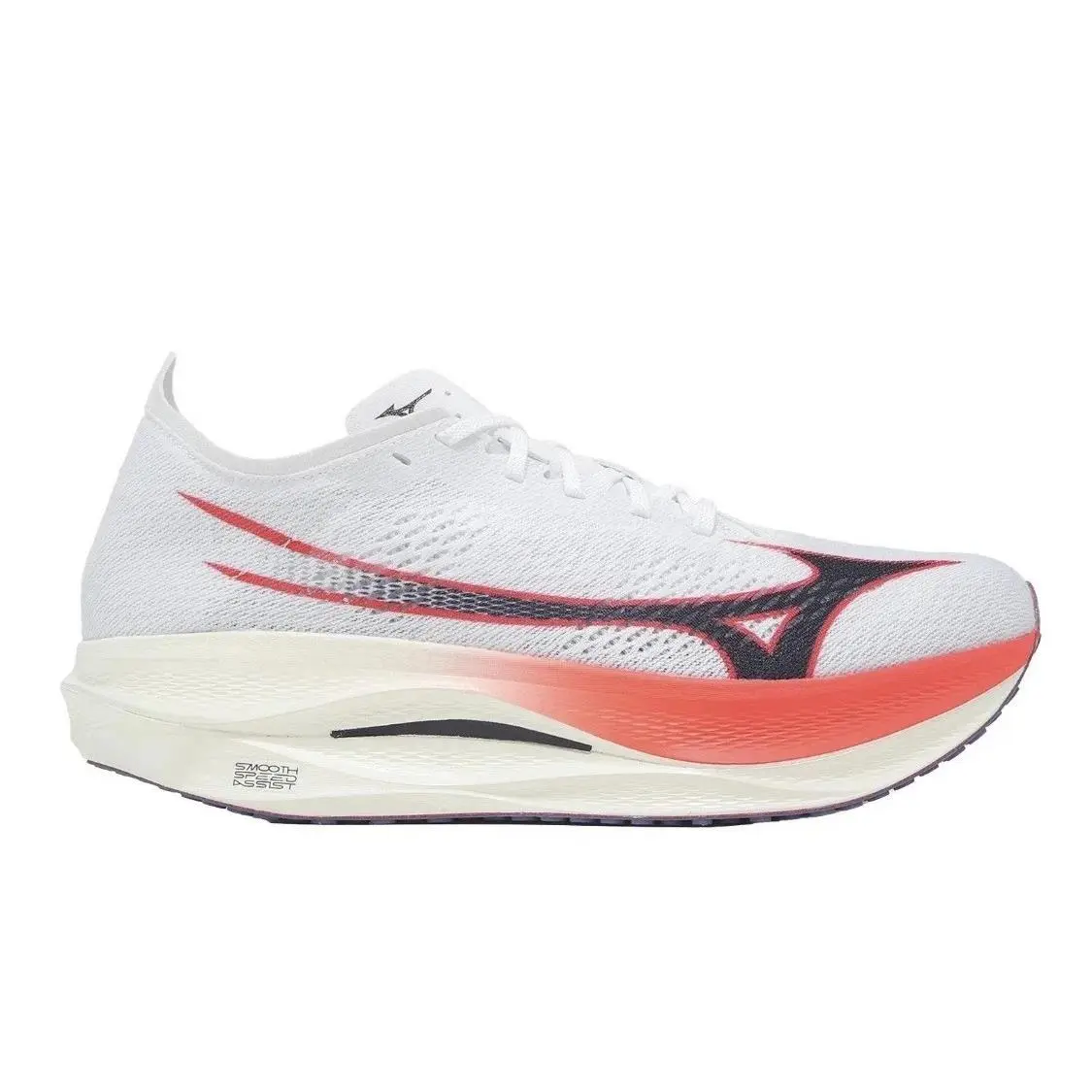 Mens Size 9.5 Mizuno Wave Rebellion Pro Low White Red Running Shoes U1GD2540-11