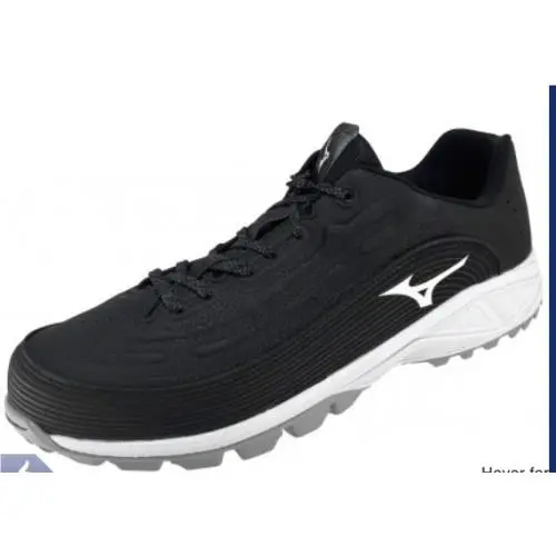Mizuno Ambition 3 Baseball Shoes US 12 Men`s Black w/ White