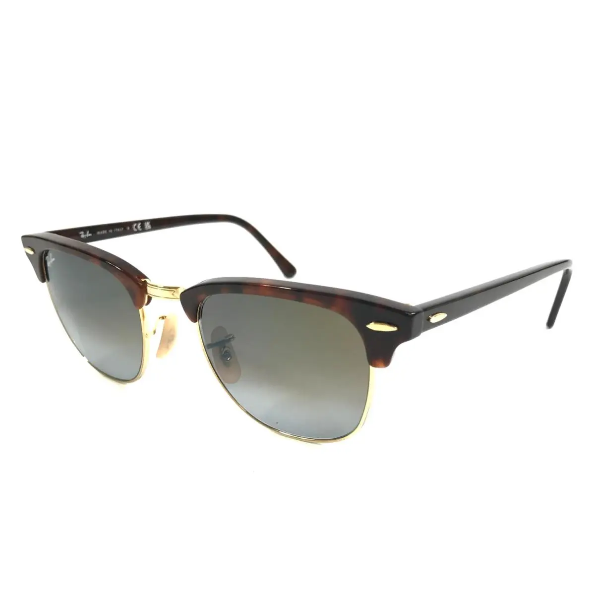 Ray-ban Sunglasses RB3016 Clubmaster 990/9J Red Havana Gold w/ Green Flash 49 mm by Ray-Ban