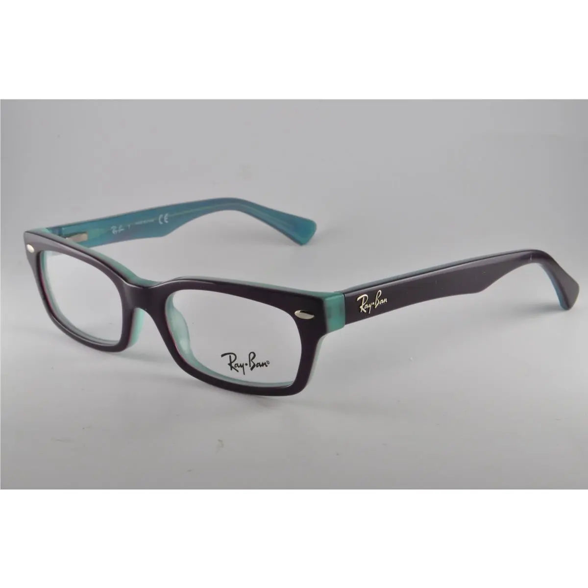 Ray Ban Jr Eyeglasses RY 1533 3598 Eggplant On Opal Turquoise Size 45-16-125 by Ray-Ban