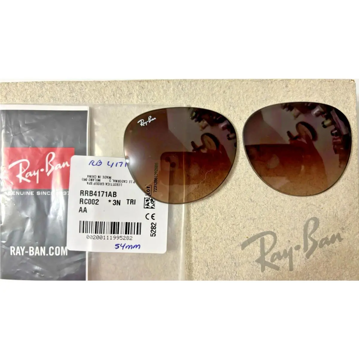 Ray Ban RB4171 Erika Brown Gradient Replacement Lens Pair 54mm by Ray-Ban