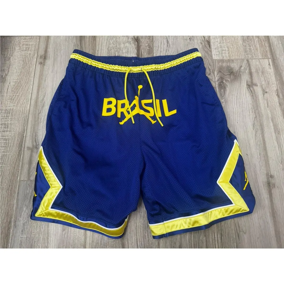 Air Jordan Brasil Brazil 9” Mesh Diamond Shorts Old Royal Yellow Men’s Xxl by Nike