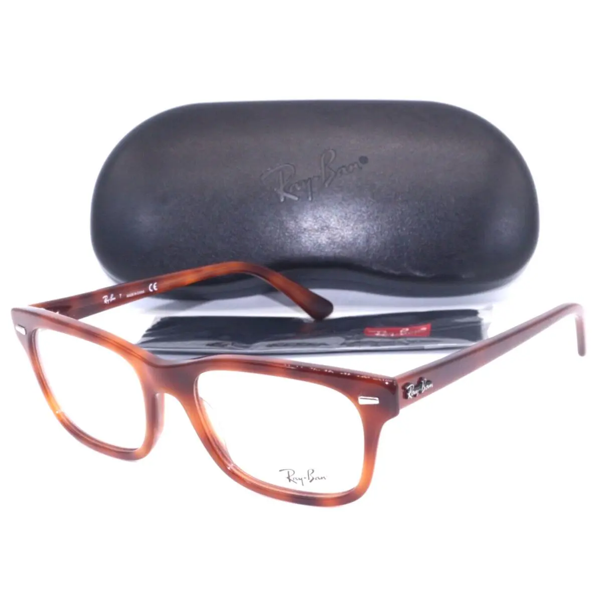 Ray-ban Burbank RB 5383 5944 Blonde Havana Eyeglasses Frame 52-19 by Ray-Ban