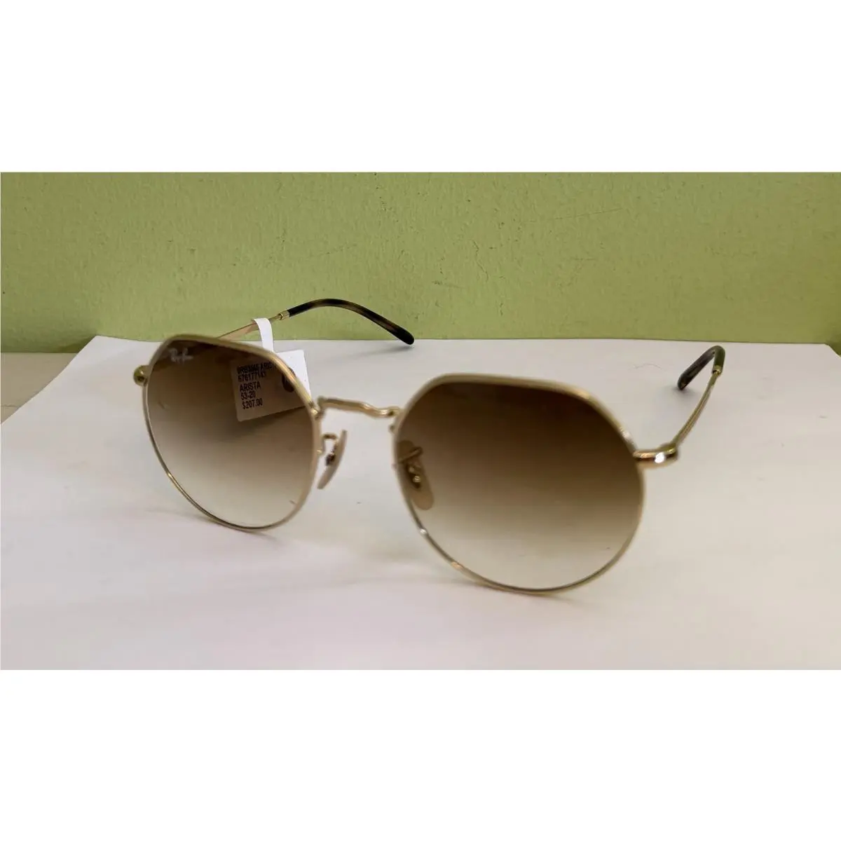 Ray Ban RB3565 Jack Unisex Sunglasses 001/51 Arista Gold 53-20-145 by Ray-Ban