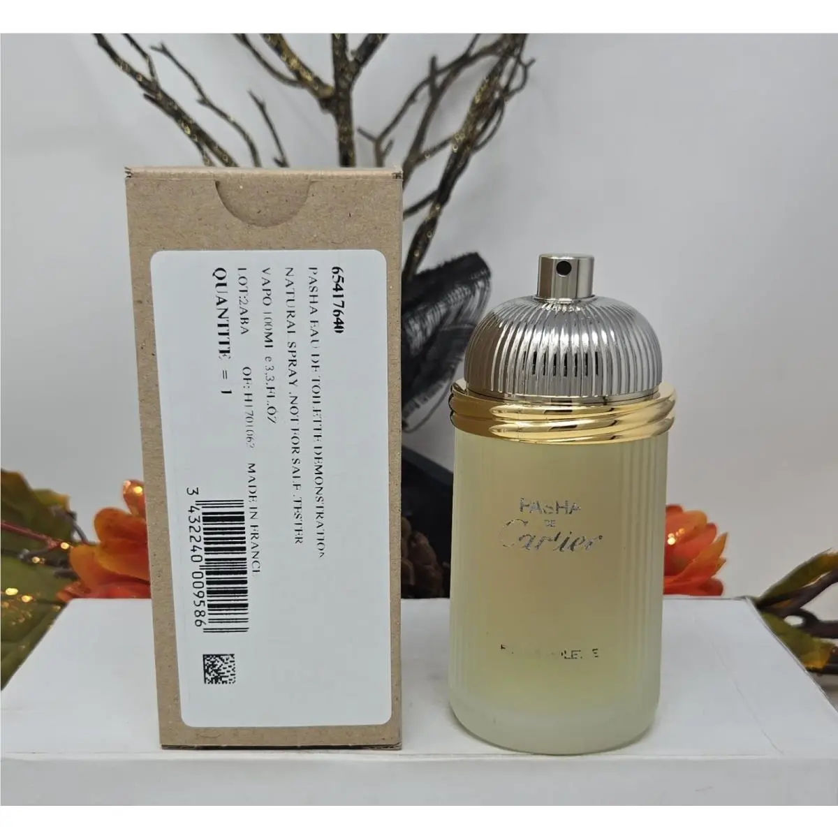 Pasha  3.4oz Eau de Toilette Woody Aromatic Tester For Men by Cartier