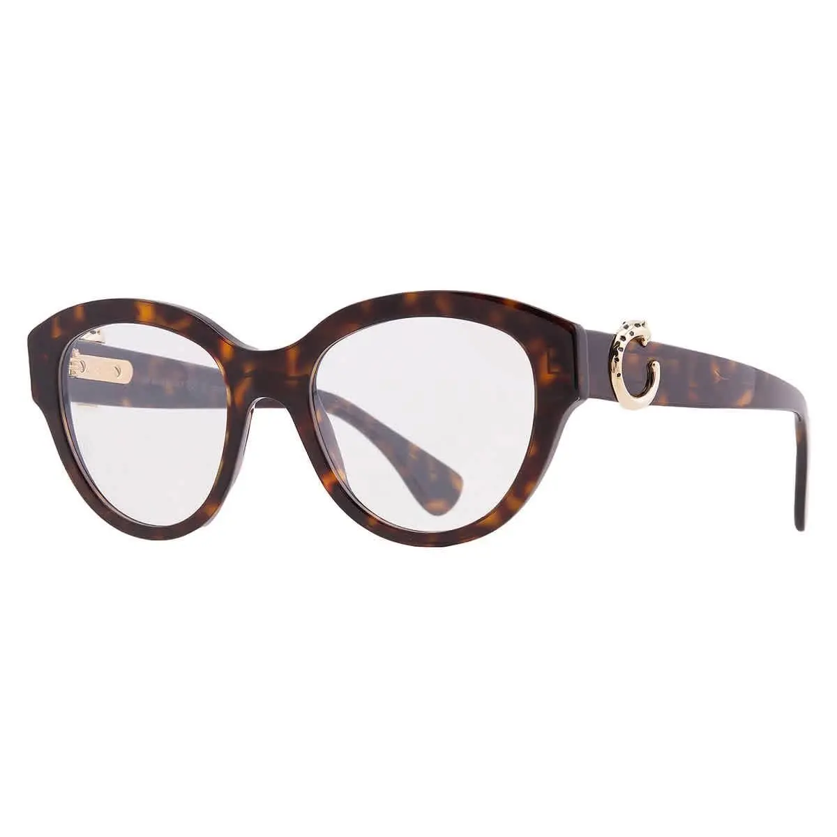 Panthere de  Demo Oval Ladies Eyeglasses CT0567O 002 51 by Cartier