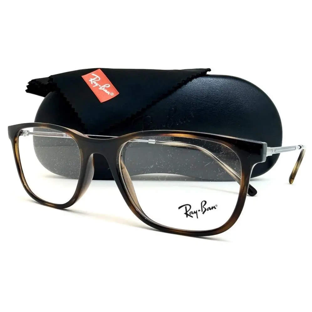 Ray Ban Eyeglasses RB 7244 2012 Polished Havana 51-18-140 with Case