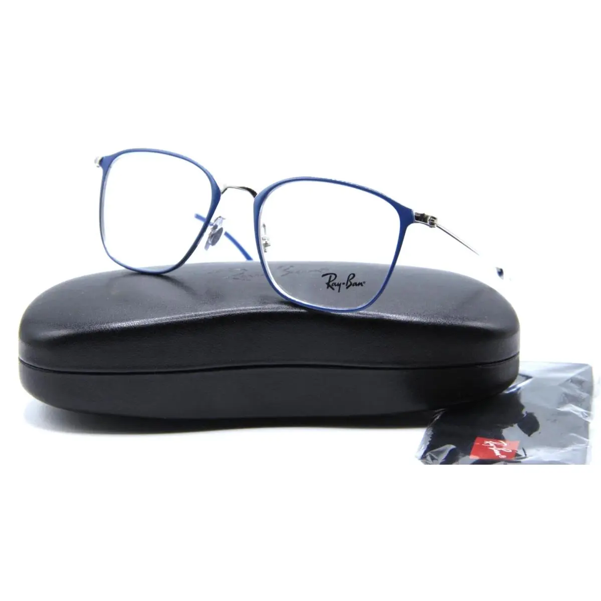 Ray-ban RB 6466 3101 Metal Blue ON Silver Eyeglasses Frame 51-19 by Ray-Ban