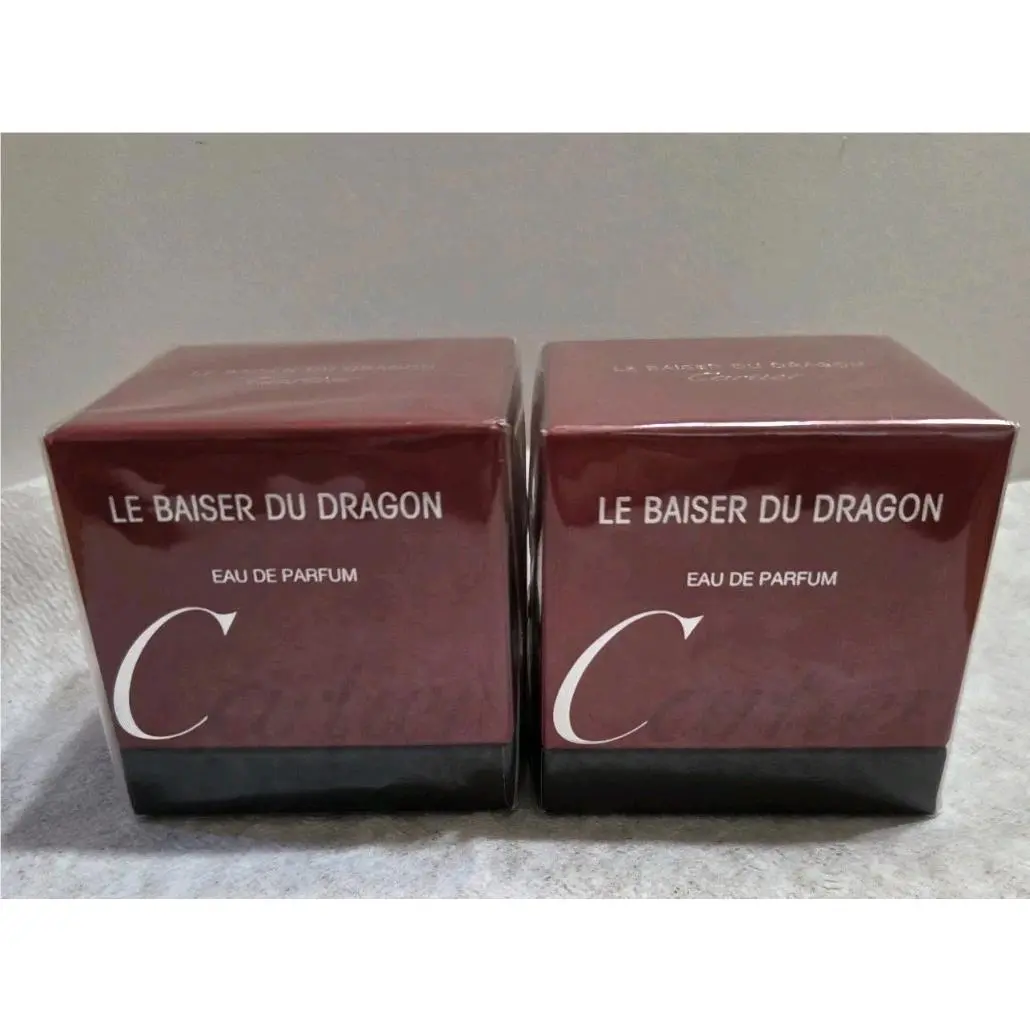 Lot of 2  Le Baiser du Dragon Eau de Parfum 7.5ml Each Mini Vtg by Cartier