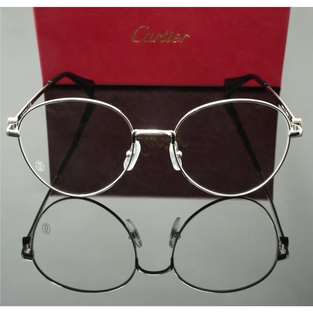 CT04490-004 Contemporary Round Eyeglasses Frame by Cartier