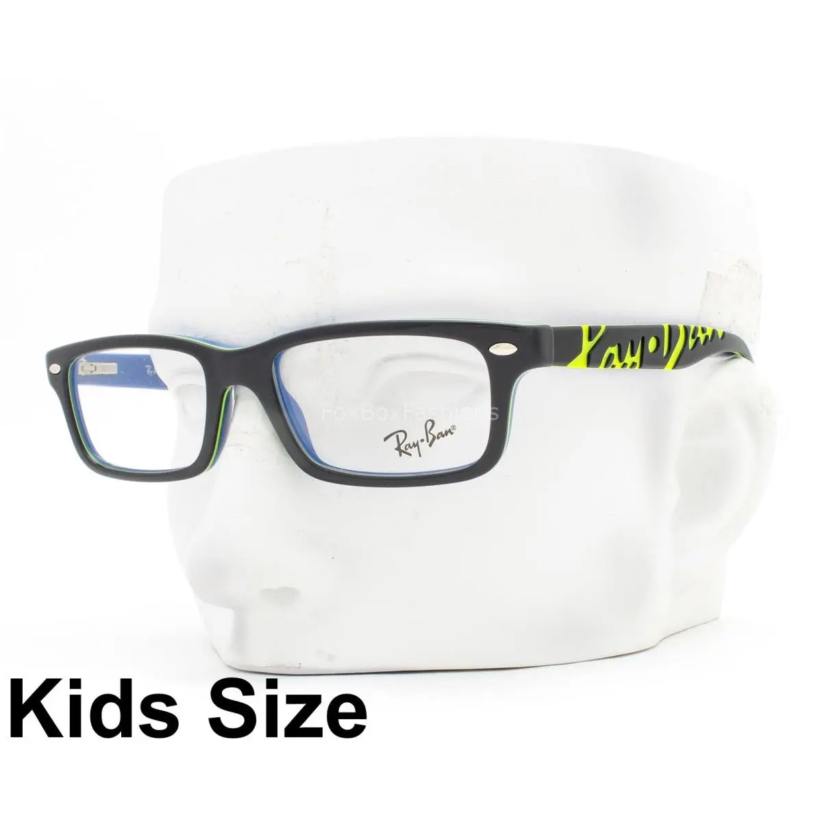 Ray-ban Kids Eyeglasses RB1535 3600 Glasses Dark Gray on Green Blue 48mm W/case