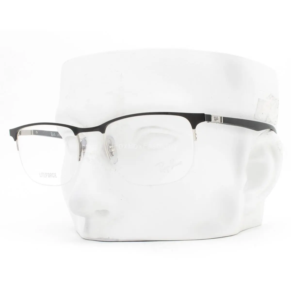 Ray-ban Liteforce Eyeglasses RB 6513 3163 Glasses Shiny Black Silver 53mm W/case by Ray-Ban