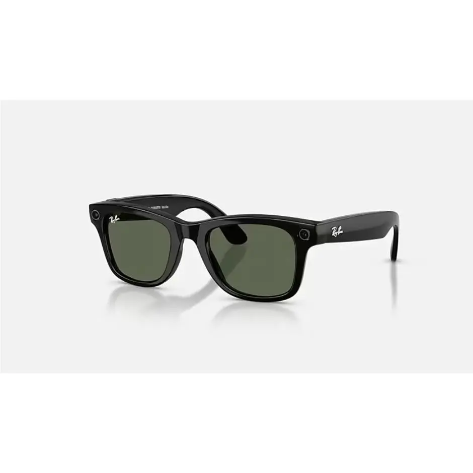 Ray Ban Meta Wayfarer Gen 2 Shinny Black G15 Sunglasses by Ray-Ban