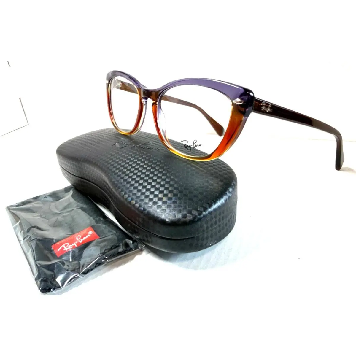Ray-ban RB 5366 5836 Crystal Purple Brown Eyeglasses Frame 54-18 by Ray-Ban