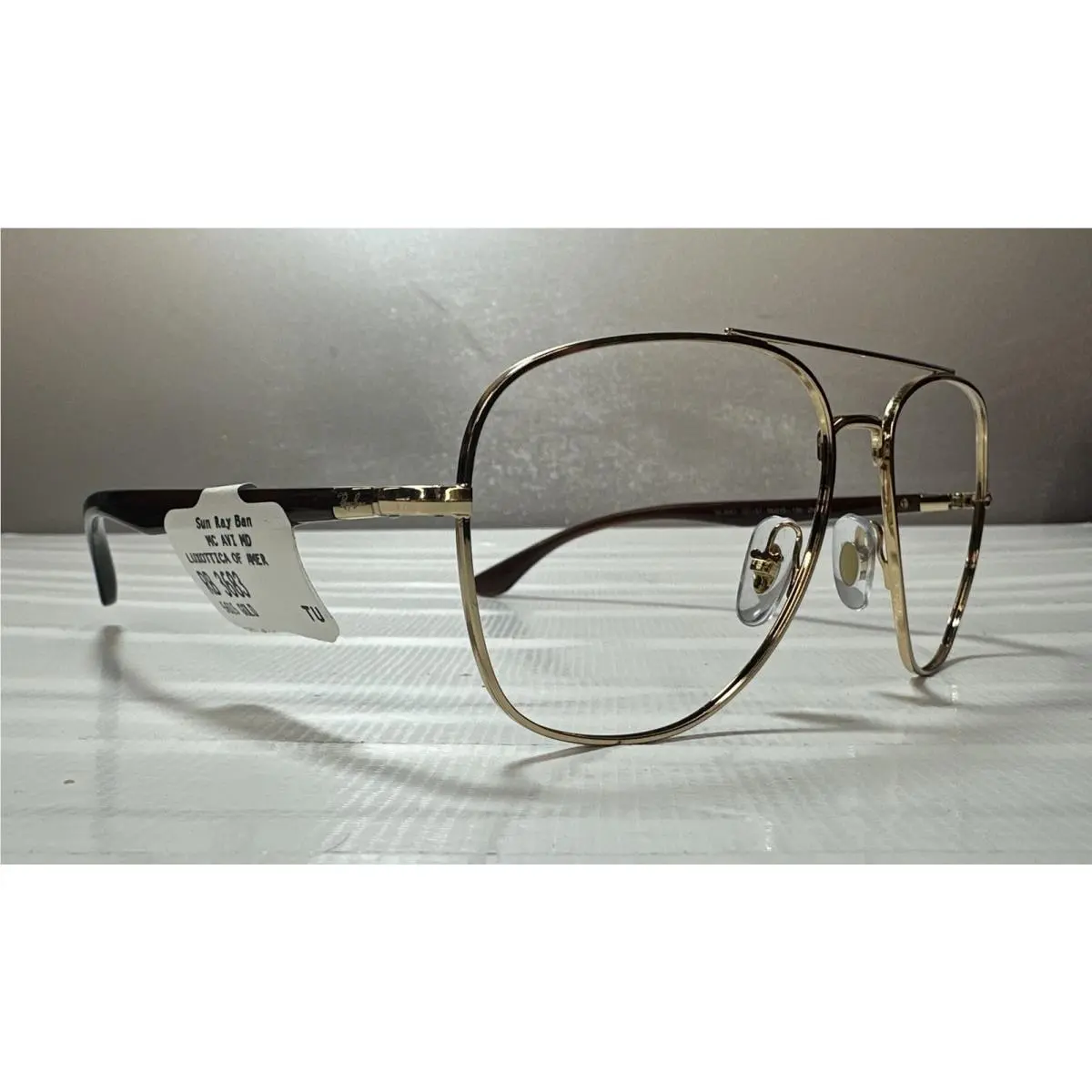 Ray-ban Frames RB3683 001/51 Brown Gold Aviator Wire Rim 56-15-135 Retail by Ray-Ban