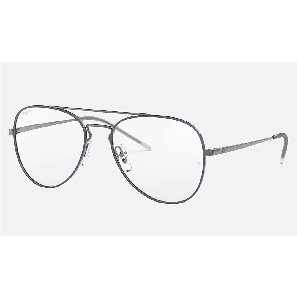 Ray Ban RB6413 Eyeglasses 56-17-140 Gunmetal Blue /demo Lens 2981 RX6413 RB 6413 by Ray-Ban