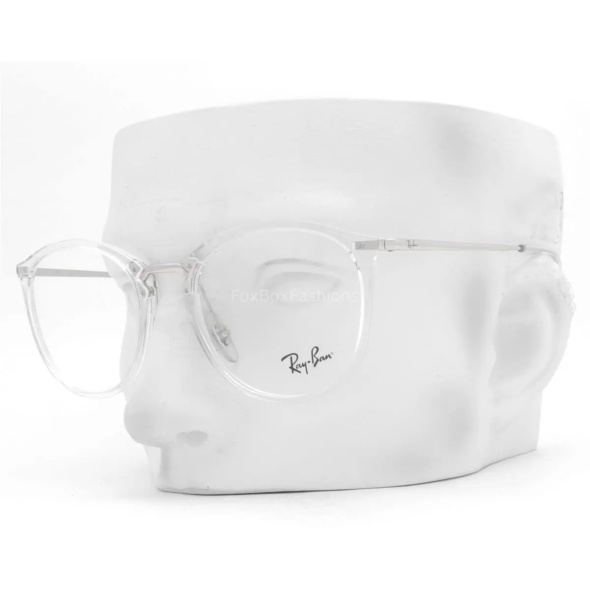 Ray-ban Eyeglasses Glasses RB 7140 2001 Crystal Clear on Silver 51mm with Case by Ray-Ban