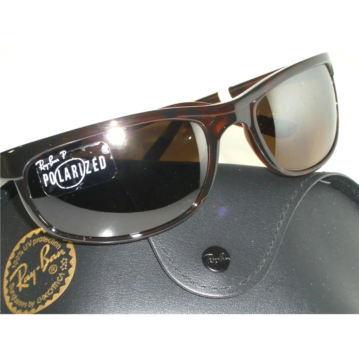 Ray Ban RB2027 628/W2 3P Tortoise Top Gradient Brown Glass Polarized Sunglasses by Ray-Ban