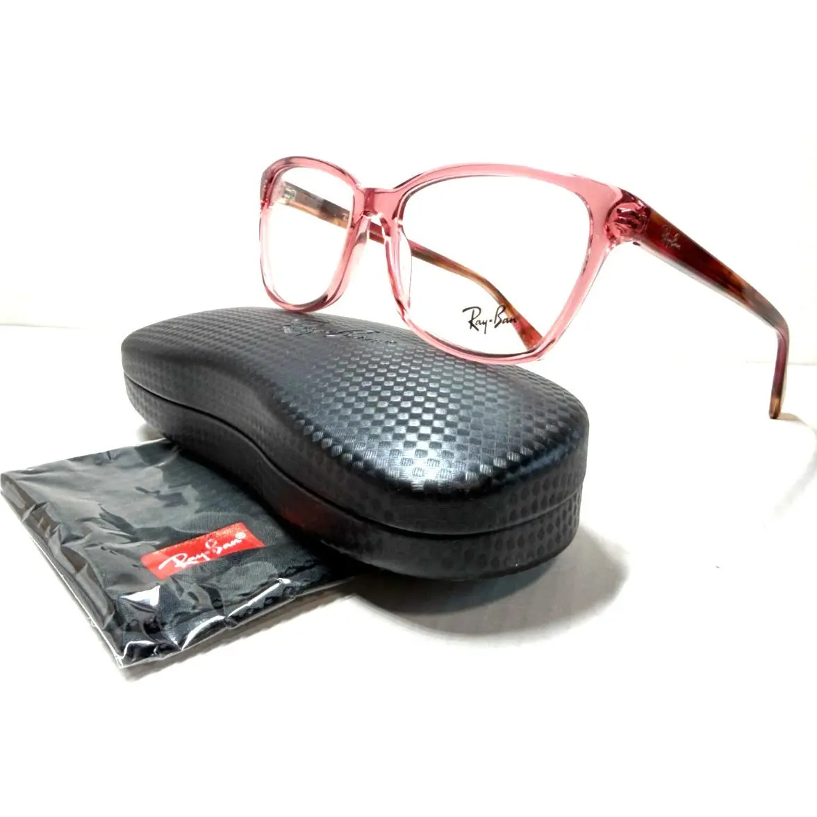 Ray-ban RB 5362 8177 Crystal Pink/spring Hinge Temple Eyeglasses 54-17